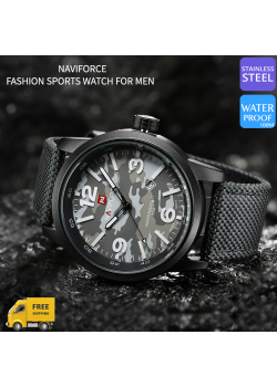 Naviforce Genuine Leather Fashion Sports Watch For Men, NF9080
